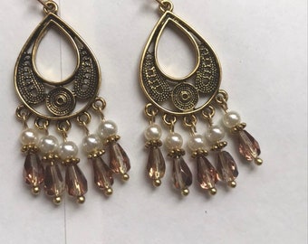 Chandelier pearl earrings