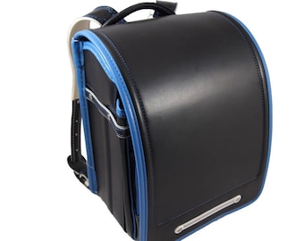 Randoseru/Japanese School satchel/Japanese School bag/backpack, black/blue 1.3 kg light!