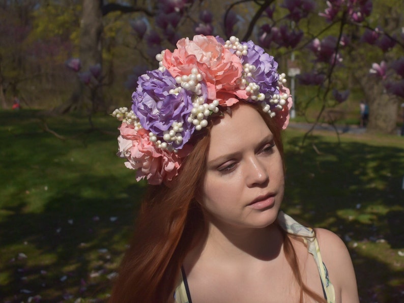 Pastel Berries Light-Up Flower Crown