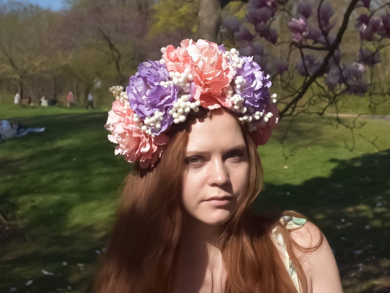 Pastel Berries Light-Up Flower Crown