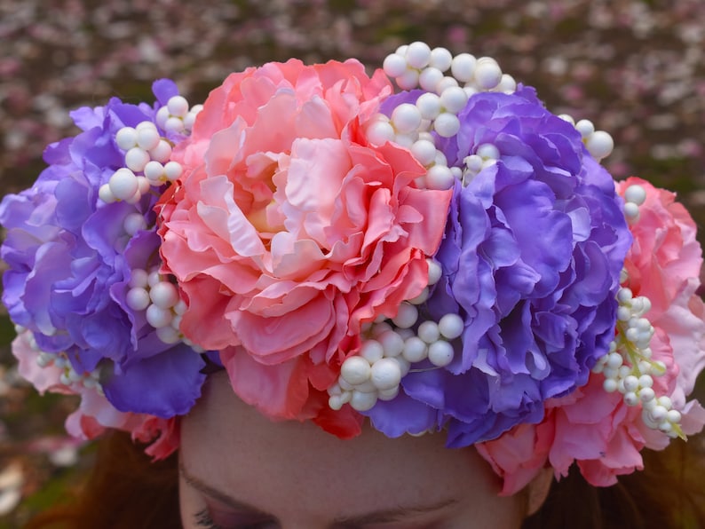 Pastel Berries Light-Up Flower Crown