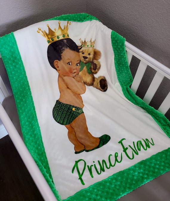 Baby Prince Blanket Custom Crib Blanket Baby Bedding Personalized Prince Baby Boy Blanket Nursery Decor Baby Shower Gifts Etsy
