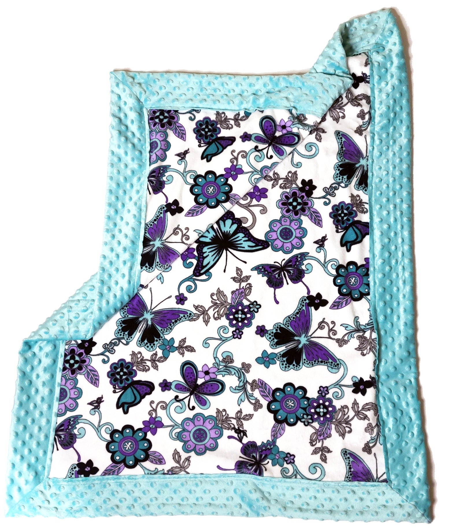 Butterfly Minky Baby Blanket Butterfly Nursery Decor Baby Blanket Baby