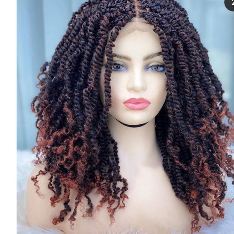 Wig Afrocentric Afro Kinky Coily Twist Coil Dread Lock Natural Etsy