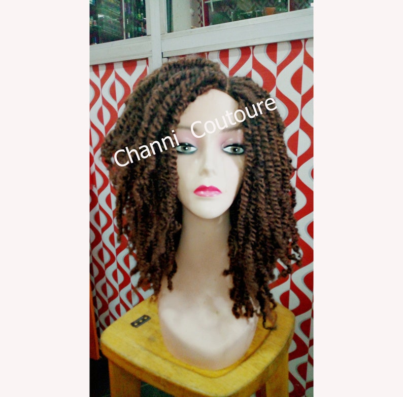 Kinky Twists Made On Single Part Human Hair Closure Etsy