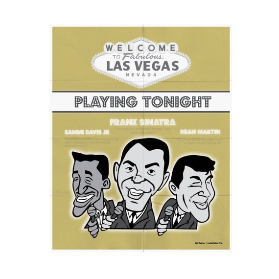 BUY 2 GET ANY 2 FREE THE RAT PACK LAS VEGAS SINATRA POSTER ART PRINT A4 A3