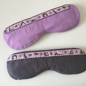 Yoga asanas / lavender sleep mask / eye pillow / blindfolds / scented pillows & relaxation exercise - cotton - washable - customizable