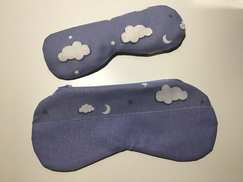 Lavendel Augenkissen / Schlafmaske mit Tasche Augenentspannung Augenbinden Baumwolle Waschbar das Set