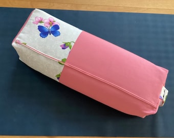 Yoga Pilates Bolster / Yoga Cushion / Floor Cushion - Yoga Gift - Cotton