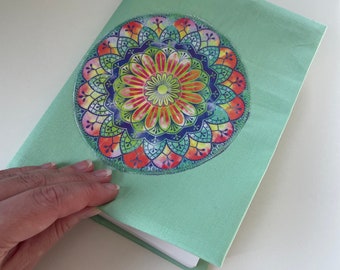 Yoga / mandala book cover / book cover / book sleeve / yoga sleeve / yoga decoration - cotton - customizable - different patterns