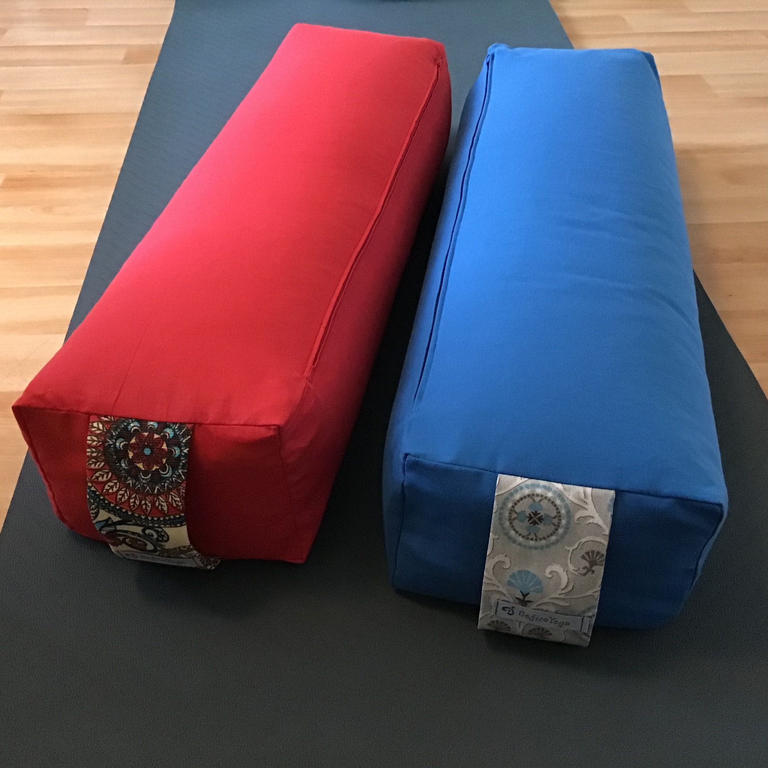 Oval Yoga Bolster 60x30x15cm 100% Organic Cotton Fabric Cotton Yoga Pillow.  Iyengar Yoga Bolster. Cotton Meditation Cushion -  Ireland