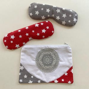 Lavender eye pillow with stars + bag - blindfolds - eye cover - eye mask - scented pillow - washable - cotton