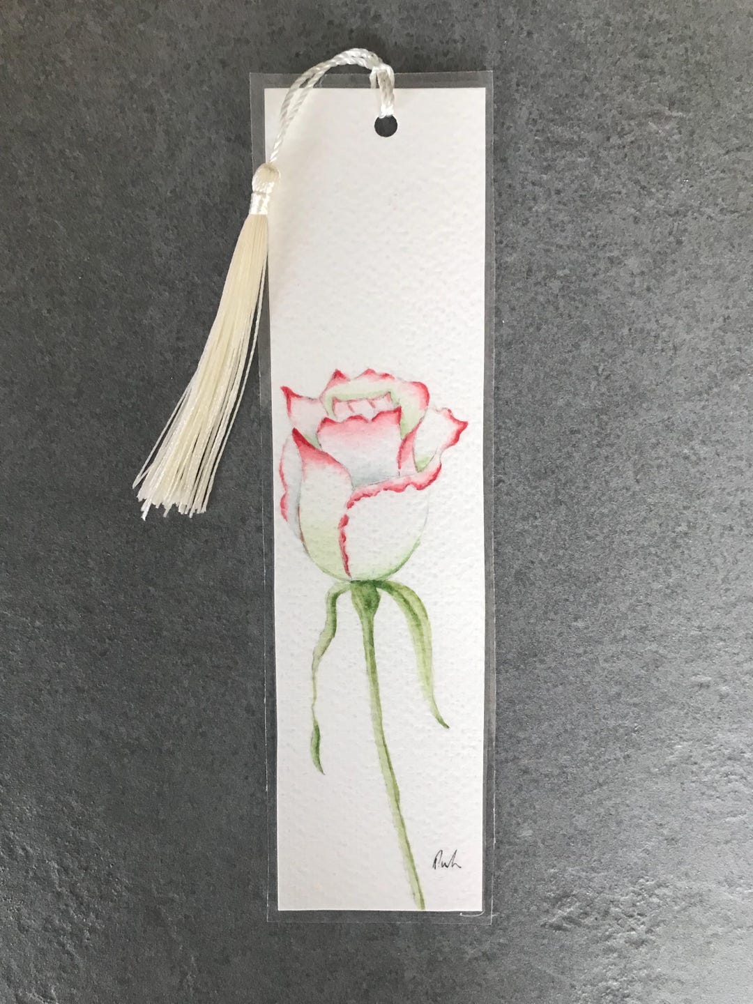 Red Roses Bookmarks Rose Watercolour Bookmark - Original Hand Painted Bookmark ...