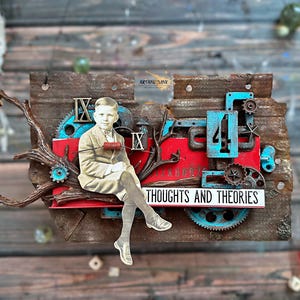Assemblage Art; Handmade Art Work; Mixed Media Art; Mixed Media Old Rusty Panel; Found Objects; Vintage Home Decor; Handmade Assemblage Art