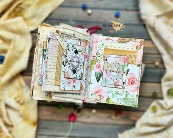 Flower Junk Journal; Nature Junk Journal; Vintage Junk Journal; Botanical Junk Journal; Flowers Journal; Summer Journal; Handmade Journal