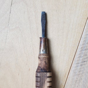 Vintage Wooden Handle MAC Flathead Screwdriver