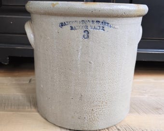 Bangor Stoneware Co 3 Gallon Crock