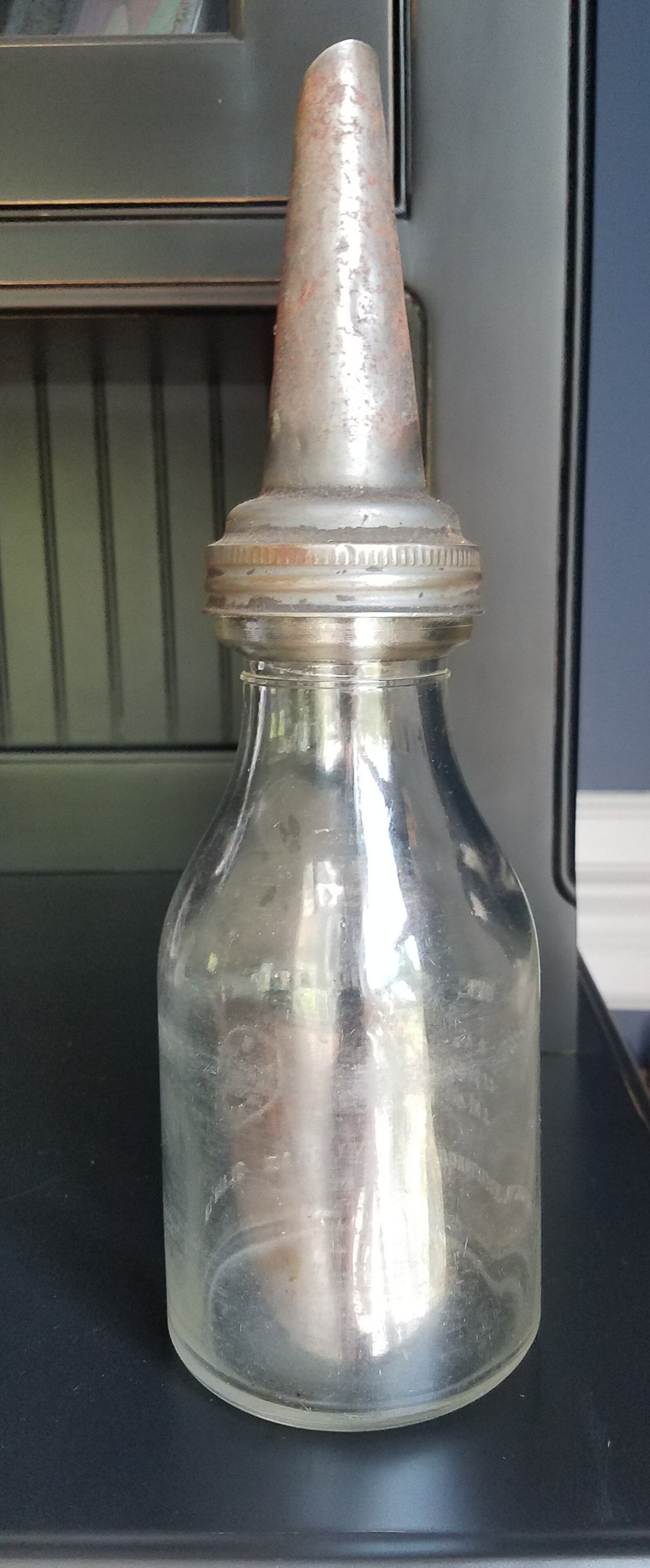 Vintage Oil Bottle Manufactured by Hazel Atlas Etsy