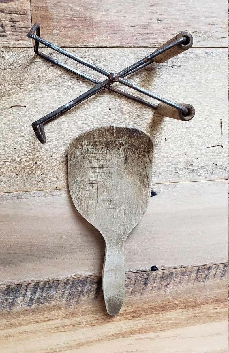 Vintage Canning Jar Tongs & Wooden Butter Paddle Etsy