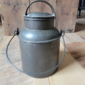 Primitive Tin Milk Can