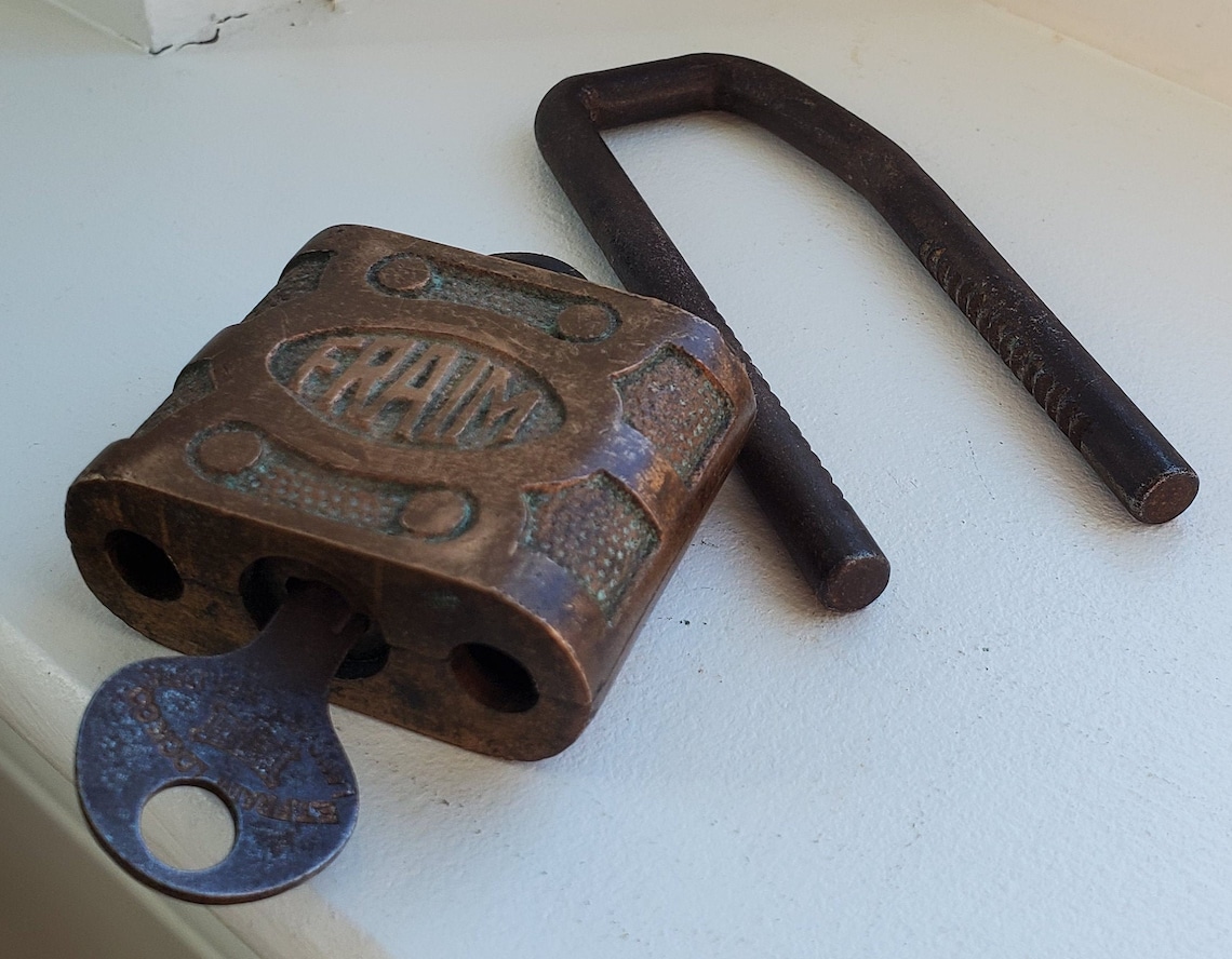 Vintage Fraim Padlock With Original Key - Etsy