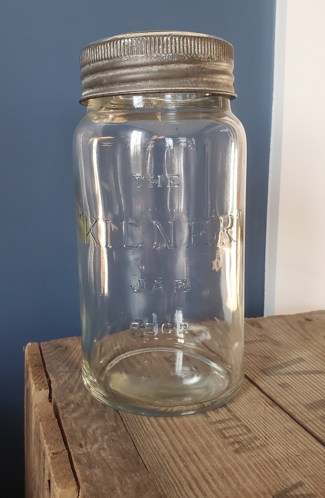 Vintage the Kilner Jar Glass Insert Screw Top 2 Lb quart Jar Etsy
