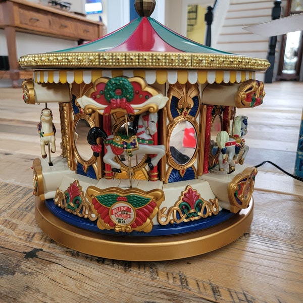 Mr. Christmas Holiday Merry Go Round Holiday Carousel 1994