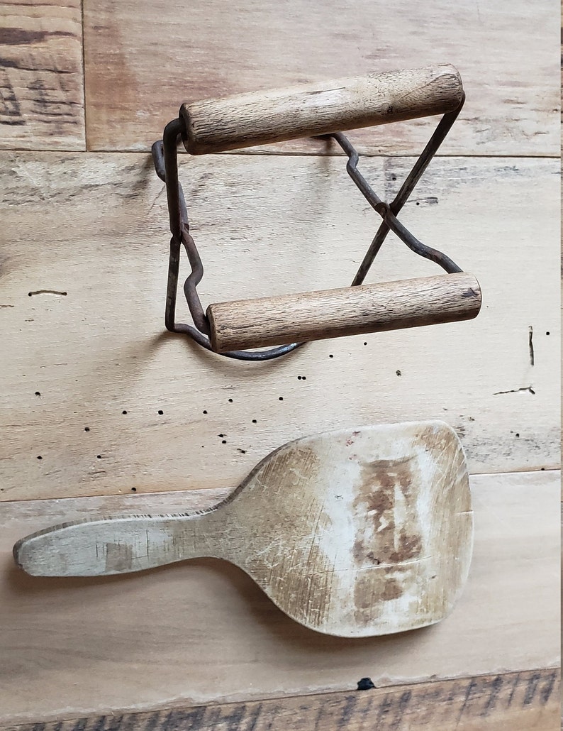 Vintage Canning Jar Tongs & Wooden Butter Paddle Etsy