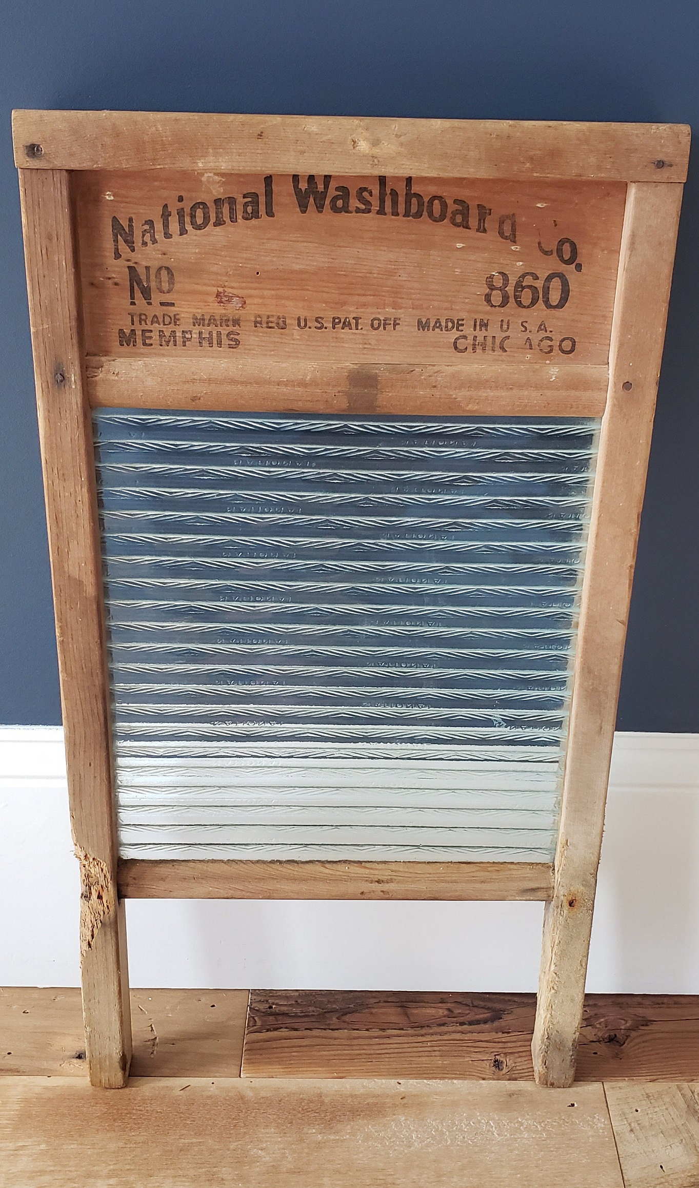 Vintage National Washboard Co. Glass Washboard No. 860 Etsy UK