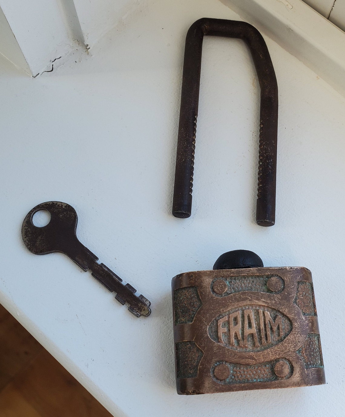 Vintage Fraim Padlock With Original Key - Etsy