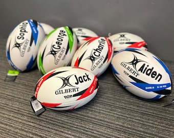 Personalised Rugby Ball printed with name