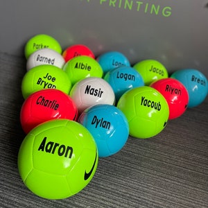 Personalised Nike Football printed with name