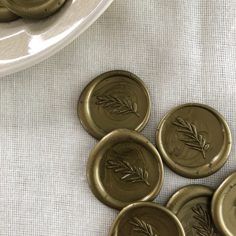 Self Adhesive Wax Seal Foliage Leaf Wax Seals Wedding Etsy