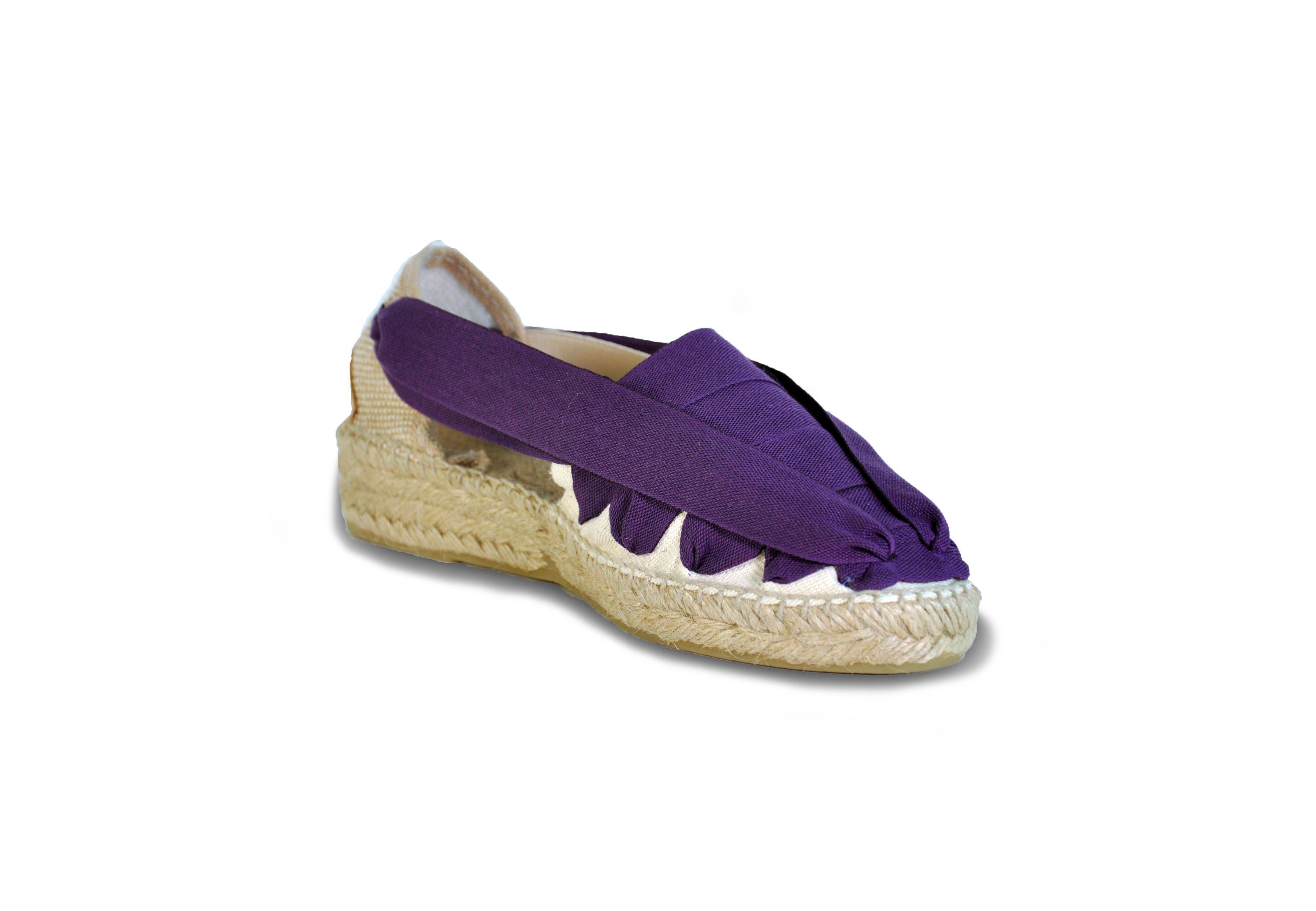 purple wedge shoes
