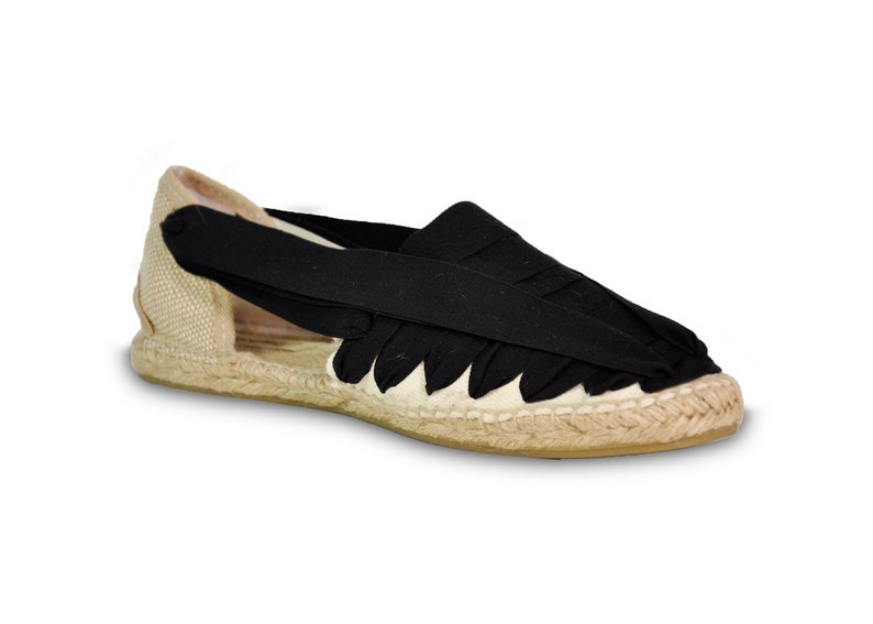 black lace espadrilles