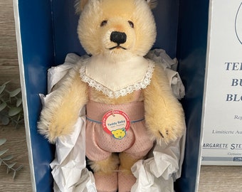 Réplique exclusive Steiff Teddy Baby « Bub », années 1930, ean 407529 MINT condition.