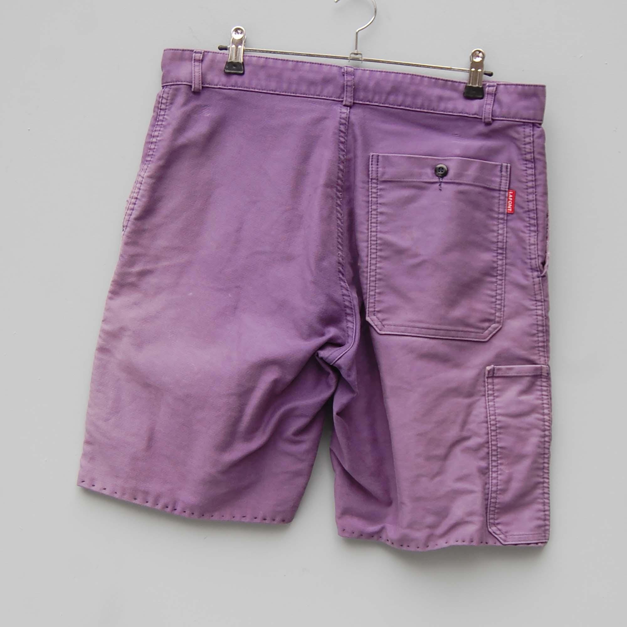 ETS.MATÉRIAUX moleskin shorts FrenchBlue French Moleskin Sawn-off Shorts, M, Worn - Etsy Israel