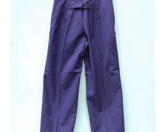 New/Old French Fishtail Back Blue Pantalon, très petit