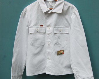 Vintage White Cotton Chore Coat | Painter Workwear Jacket Vintage White Cotton Chore Coat | Painter Workwear Jacket