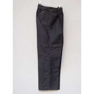French Black Moleskin Pants - Etsy