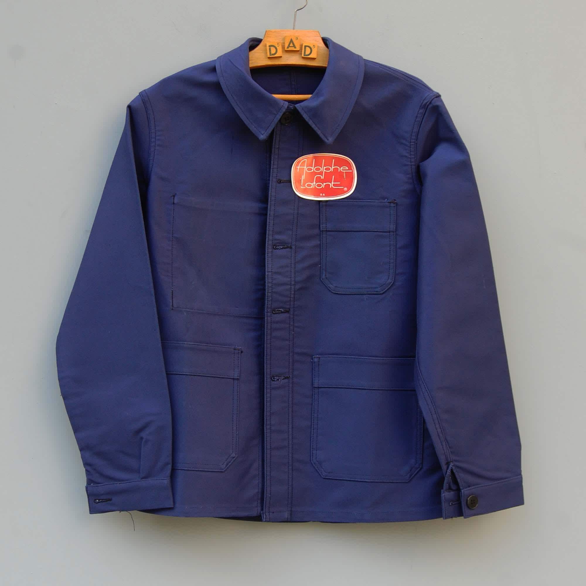 【40's】adolphe lafont WORK JKT 40's] French Vintage Black Moleskin Work Jacket 
