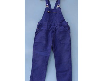 Large French Moleskine Dungarees,  Vintage Salopettes