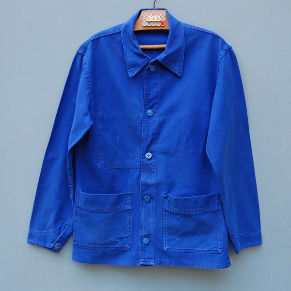 Used Blue French Work Jacket size Medium/Small