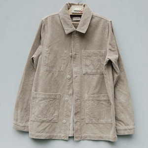 Giacca in velluto a coste grigio-beige, taglia piccola/media