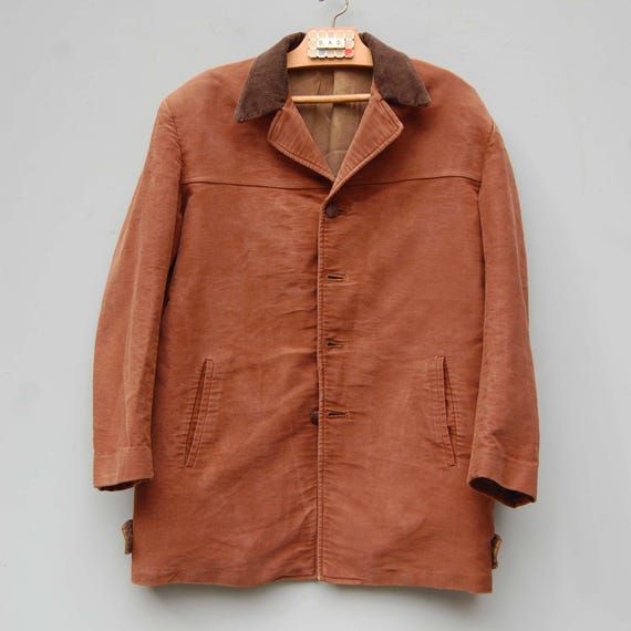 Brown 60's French Moleskine Jacket - Etsy