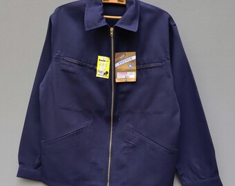 Giacca da lavoro blu stile ciclista francese, taglia L/XL, Tergal