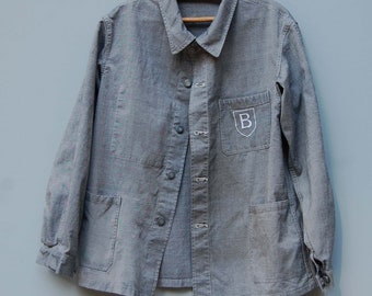 Graue Chemiker Arbeitsjacke, Größe Medium