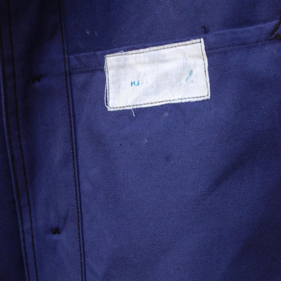 Blue chore jacket, French work jacket for men siz… - image 4