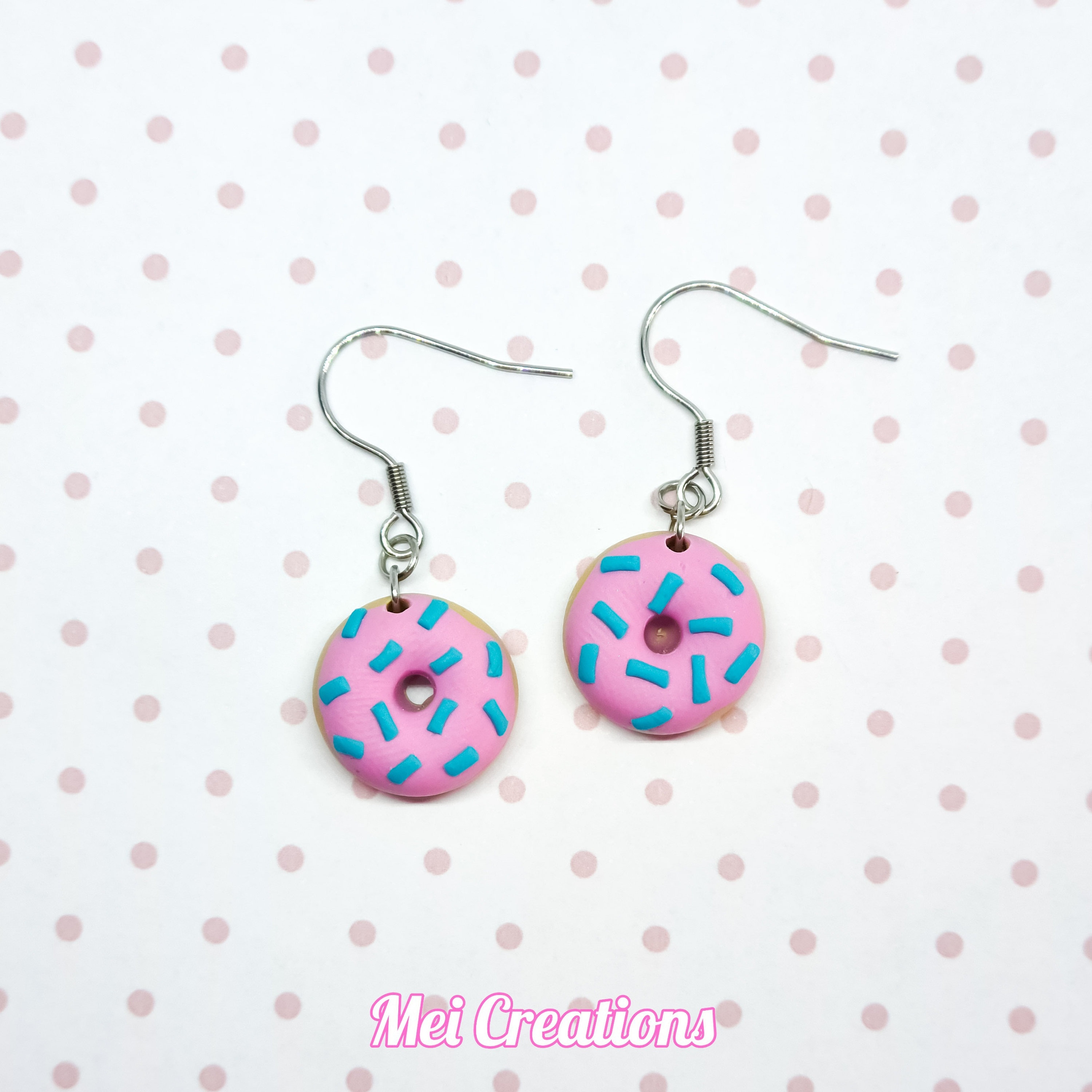 Polymer Clay DONUT EARRINGS Handmade Etsy UK