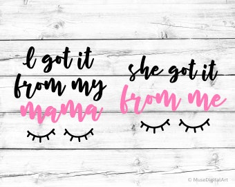 Download Mom and daughter svg | Etsy